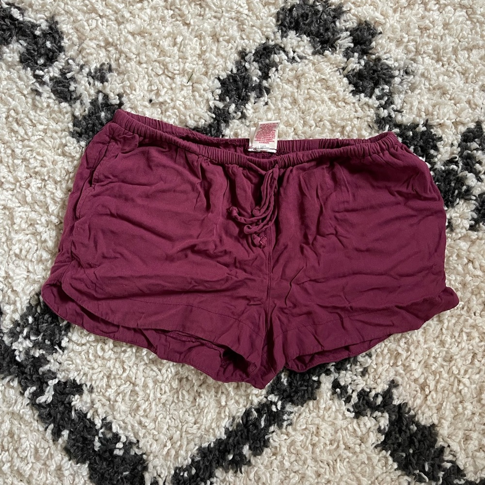 Burgundy lightweight shorts